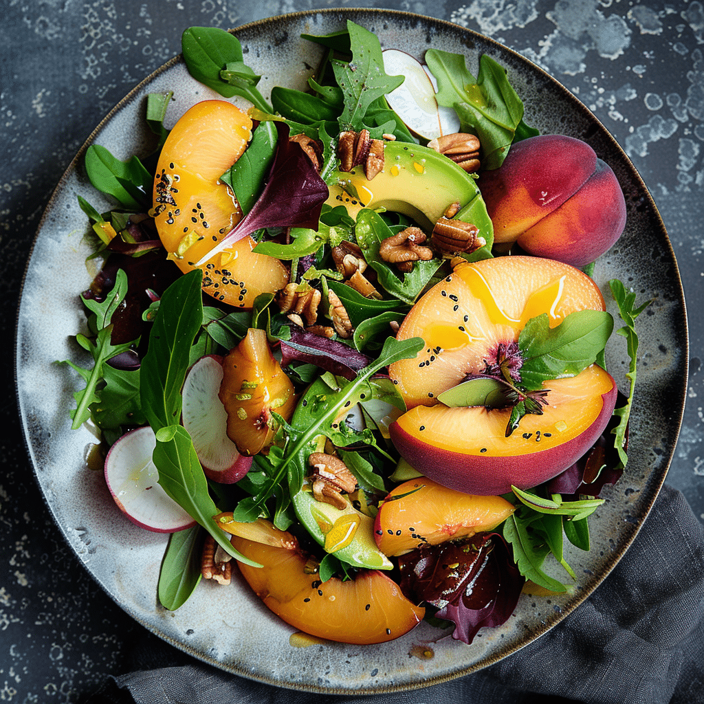 Peach Avocado Summer Salad Recipe - Recipe Image