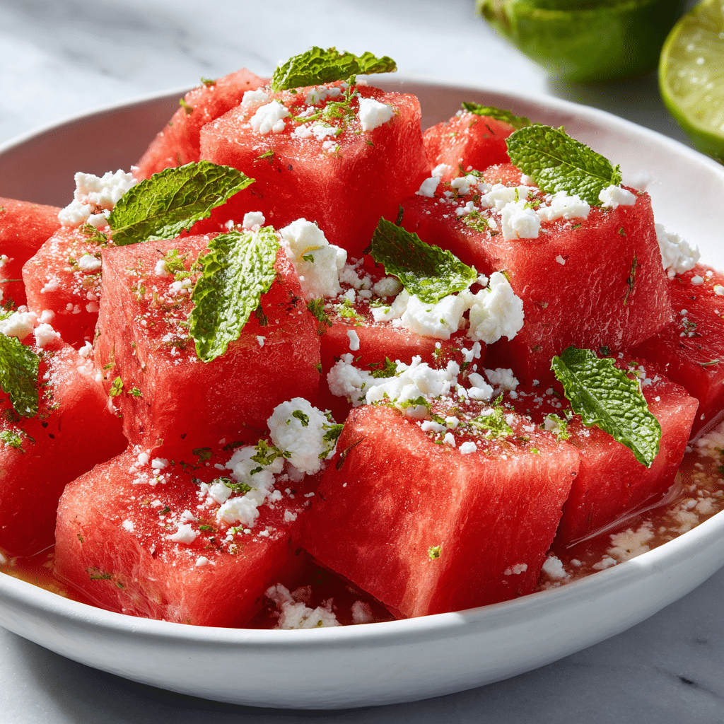 Watermelon Feta Salad with Lime Recipe - Recipe Image