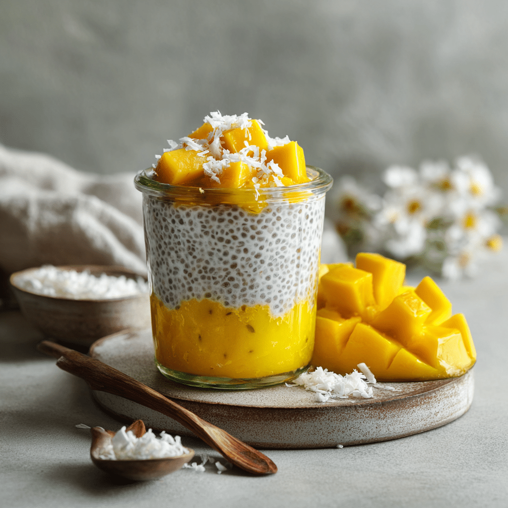 Mango Coconut Chia Pudding Recipe - Recipe Image