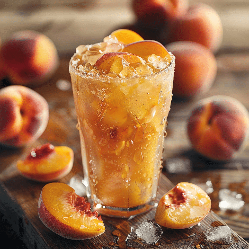 Peach Iced Smoothie Cooler Recipe - Recipe Image