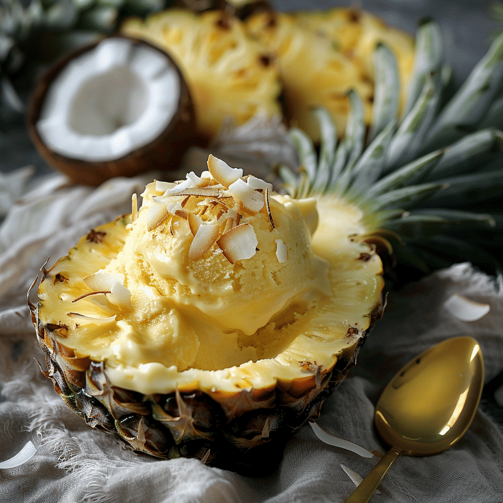 Pineapple Coconut Sorbet Recipe - Recipe Image