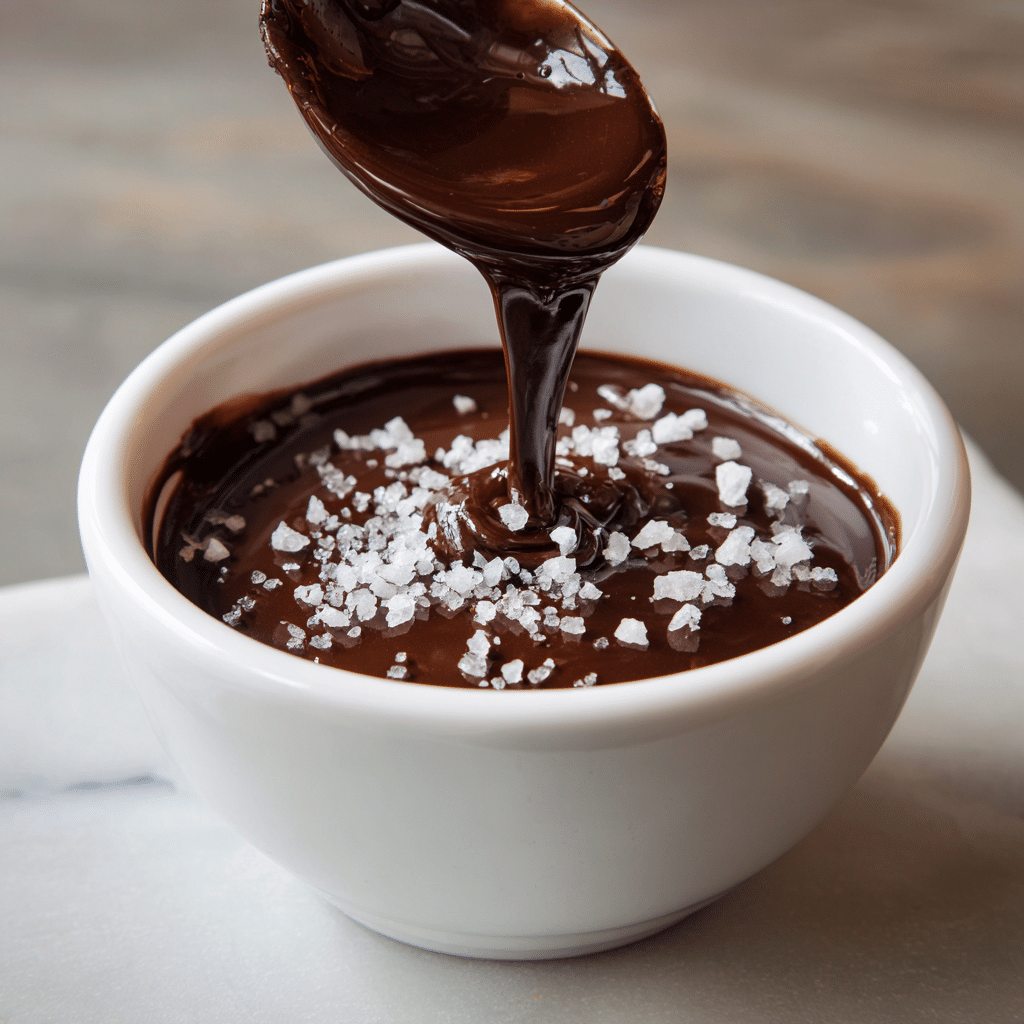 Dark Chocolate Ganache with Sea Salt and Olive Oil Recipe - Recipe Image