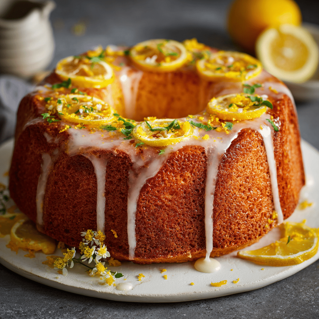Lemon Olive Oil Cake with Citrus Glaze Recipe - Recipe Image