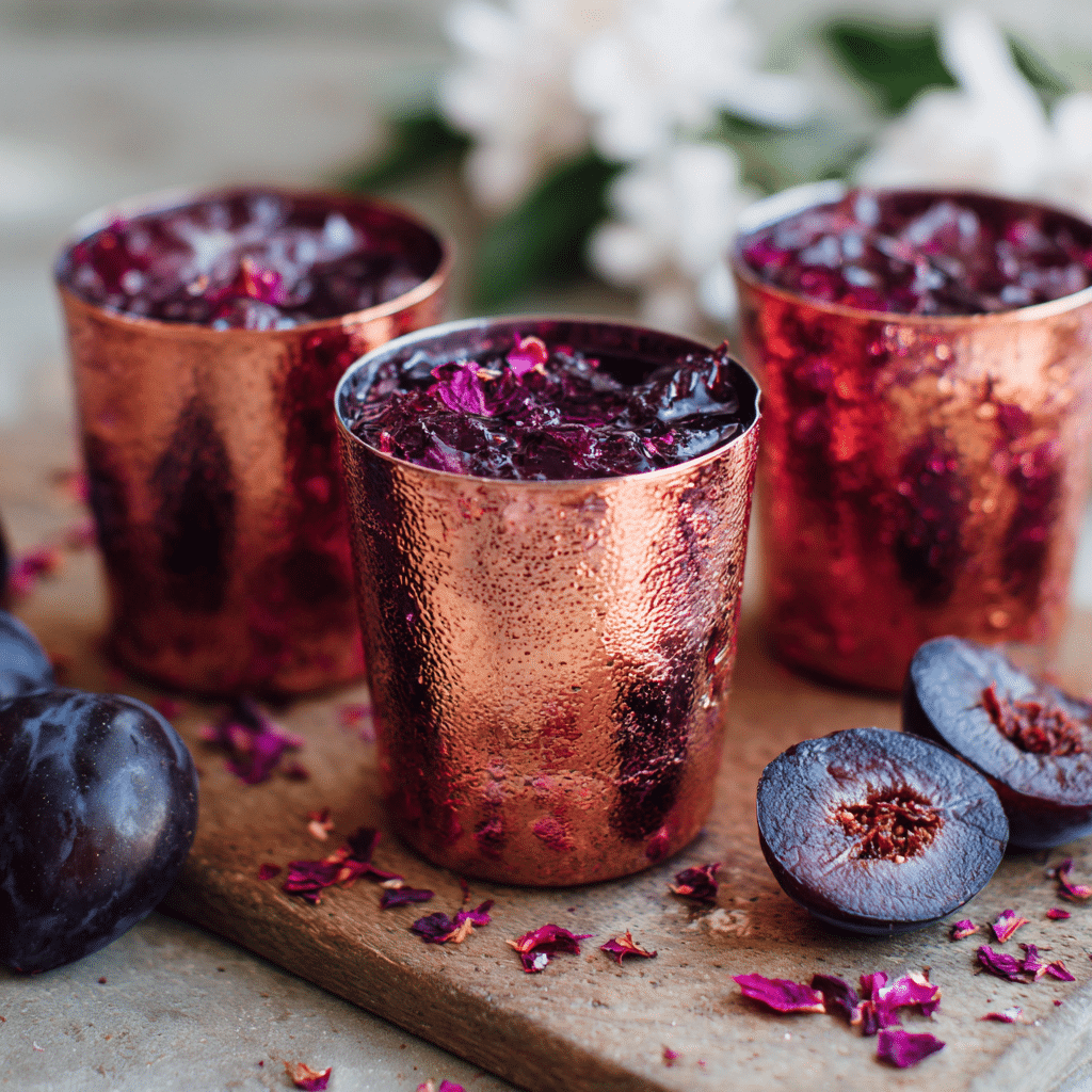 Plum & Hibiscus Gloss Cups Recipe - Recipe Image