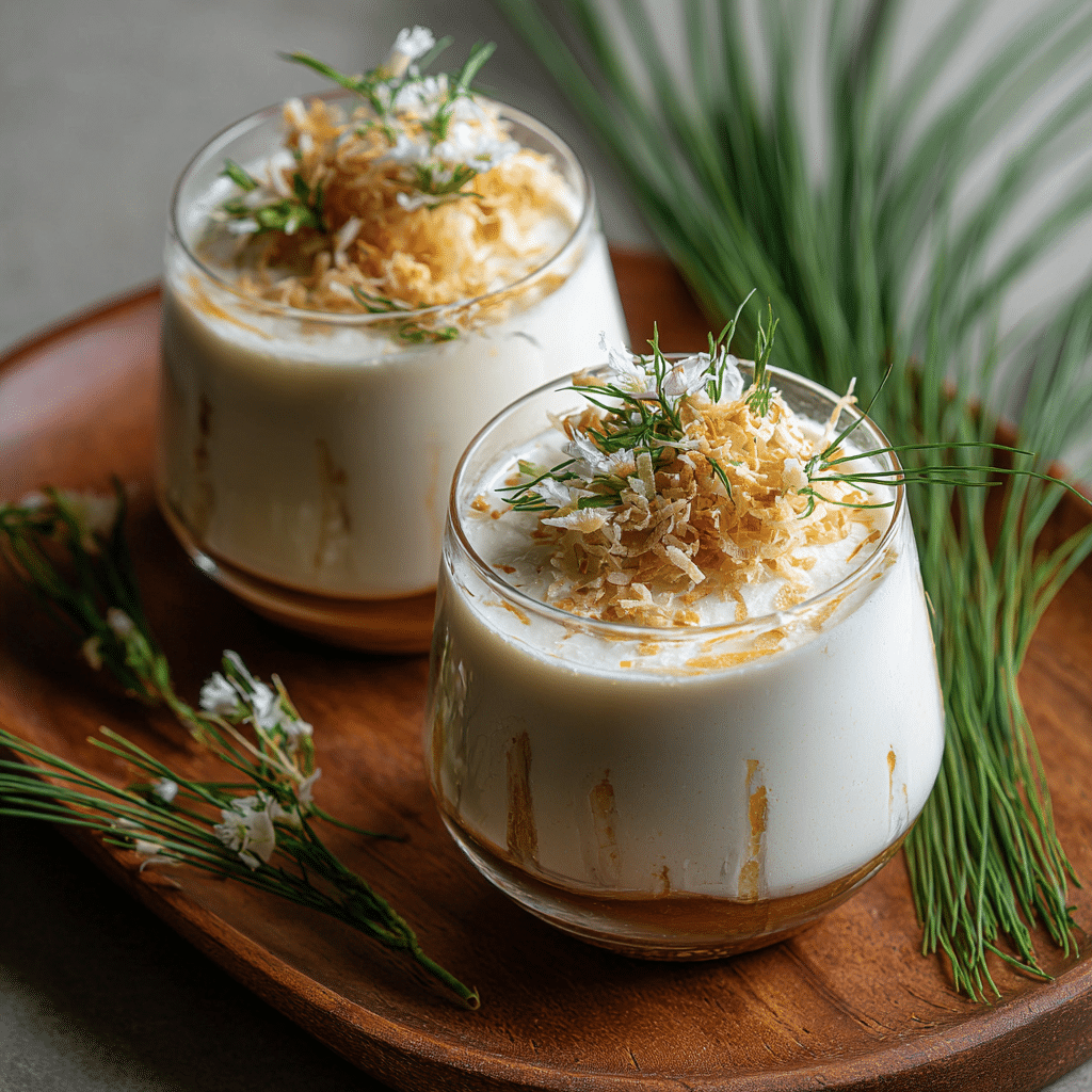 Iced Coconut & Pine Needle Cream Recipe - Recipe Image