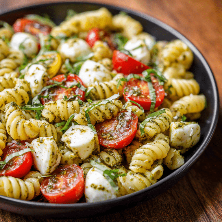 Caprese Pesto Pasta Salad Recipe