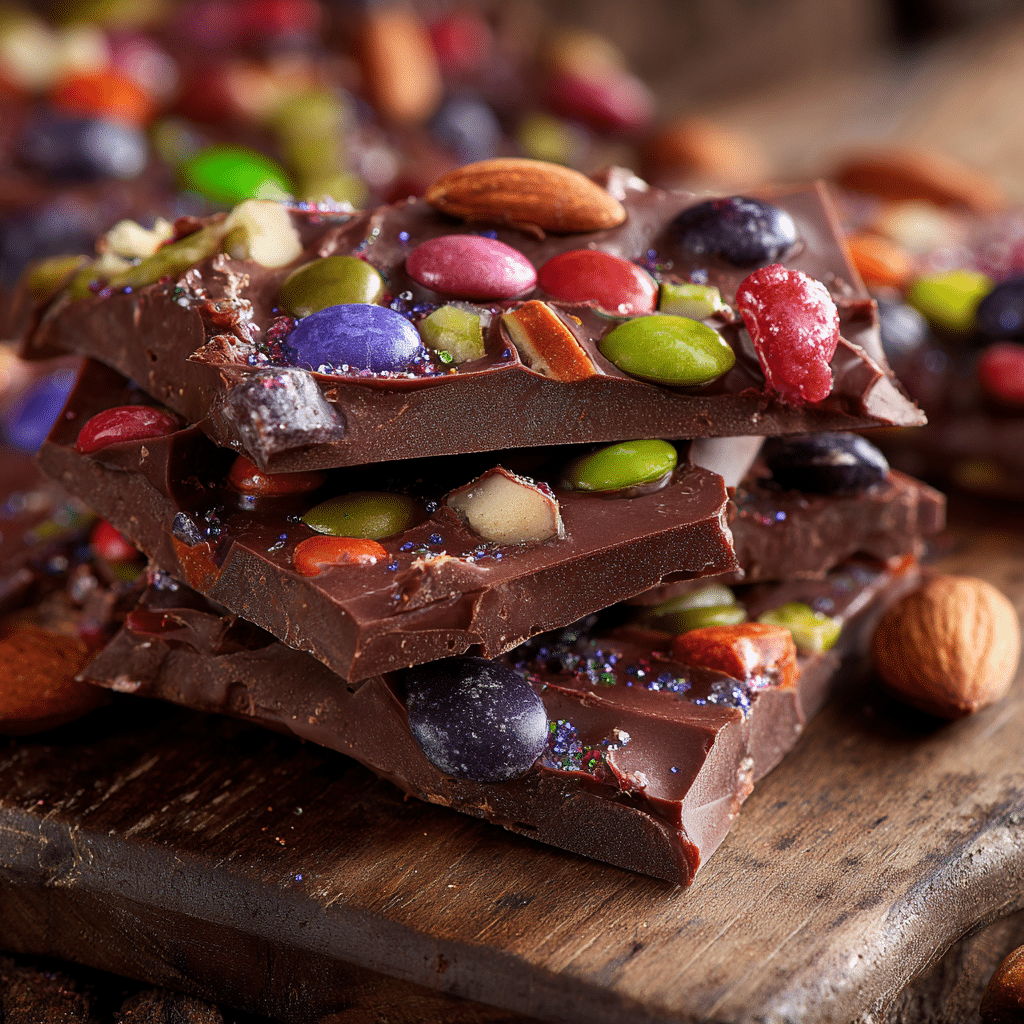 Candy Chocolate Bark Recipe - Recipe Image