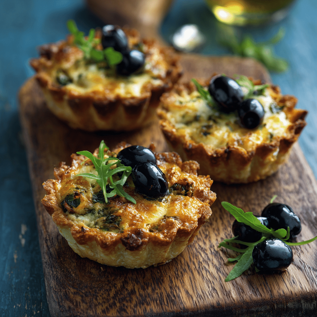 Cheese and Olive Tartlets Recipe - Recipe Image