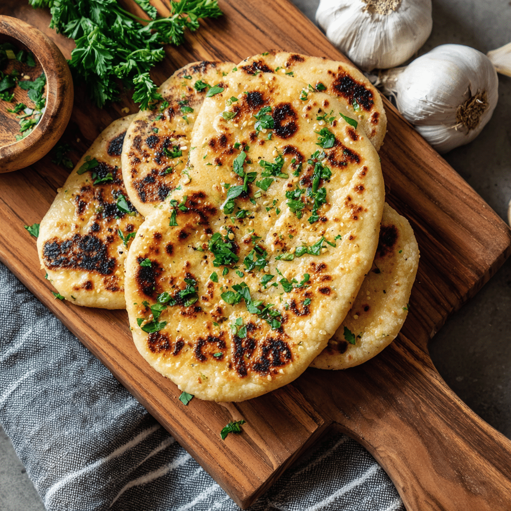 Garlic Keto Naan Bread Recipe - Recipe Image