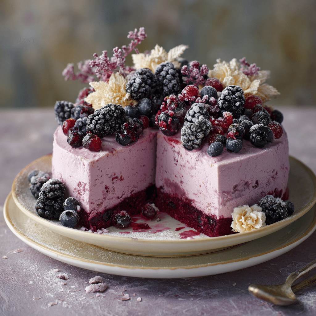 Frozen Berry Yogurt Celebration Cake Recipe - Recipe Image