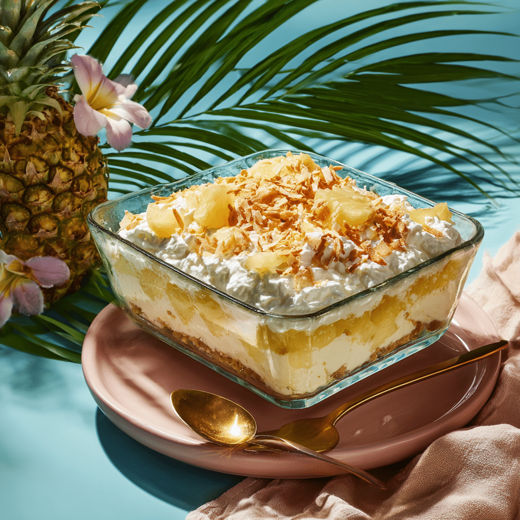 Coconut Pineapple Icebox Delight Recipe - Recipe Image