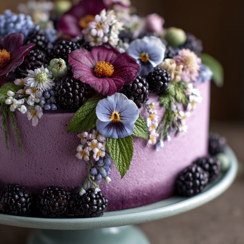 Blackberry Mint Garden Cake Recipe - Recipe Image