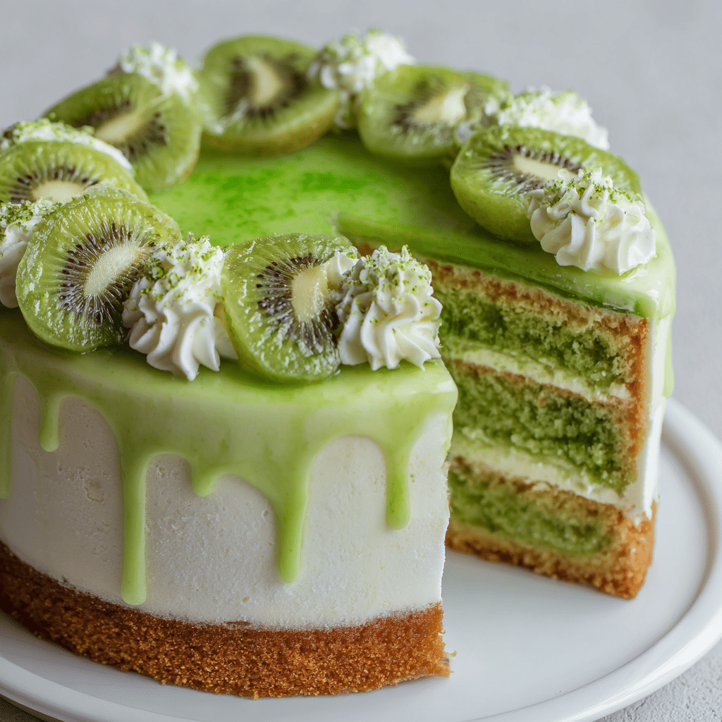 Kiwi Lime Splash Cake Recipe - Recipe Image