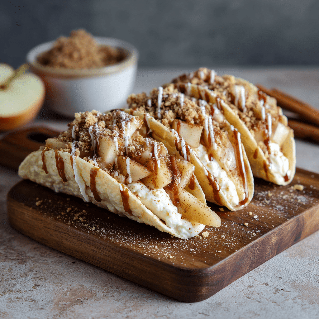 Cinnamon Apple Cheesecake Tacos Recipe - Recipe Image