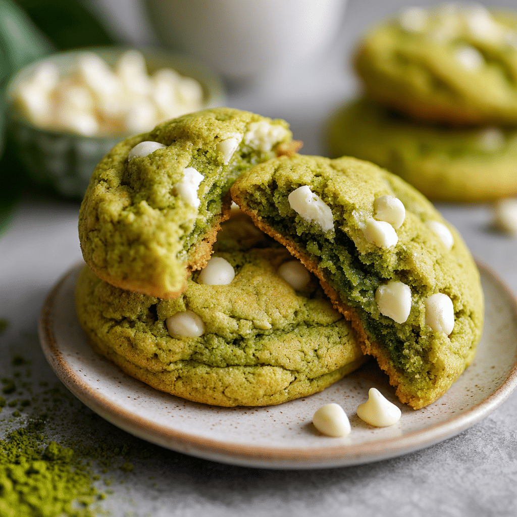 Matcha White Chocolate Lava Cookies Recipe - Recipe Image