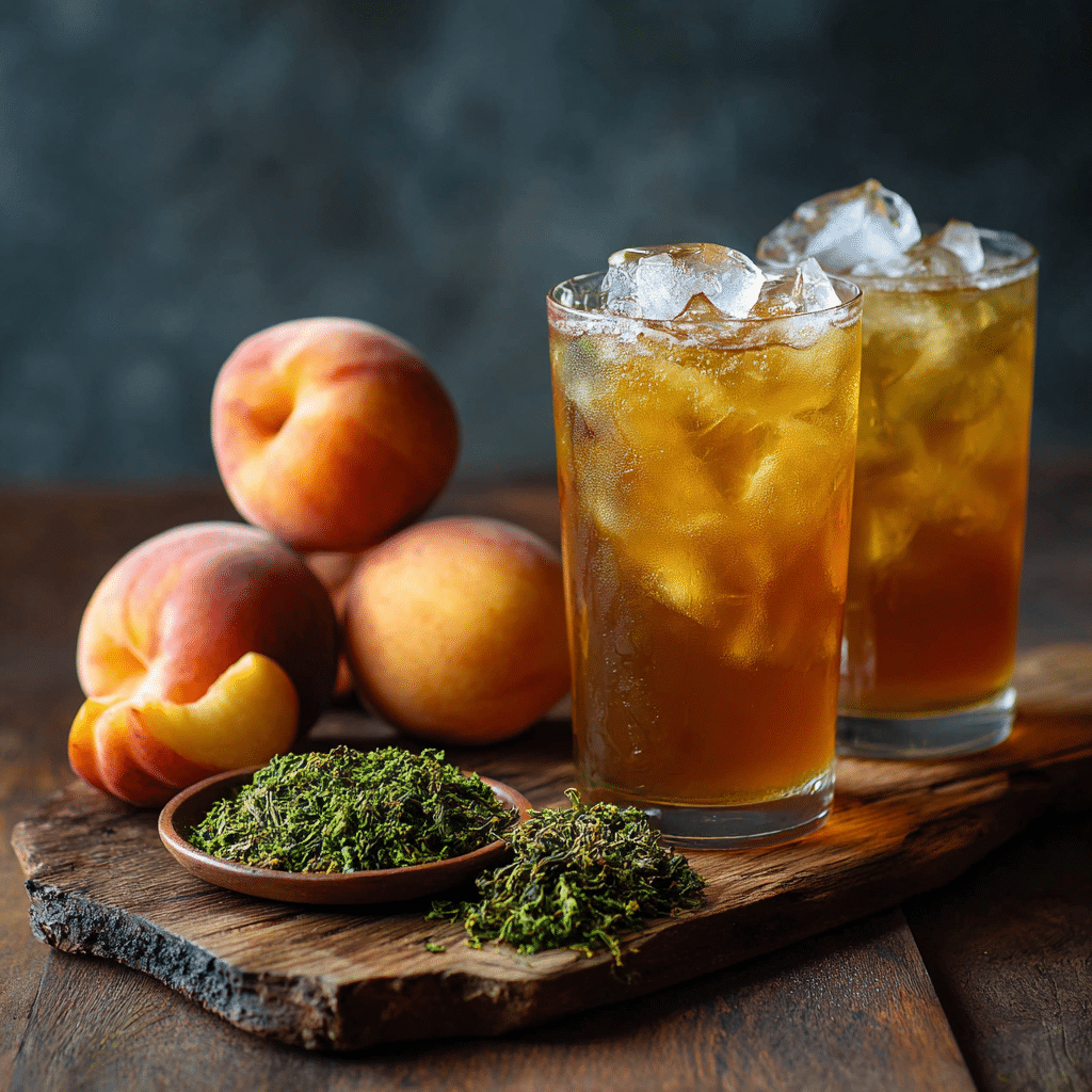 Iced Peach Green Tea Recipe - Recipe Image
