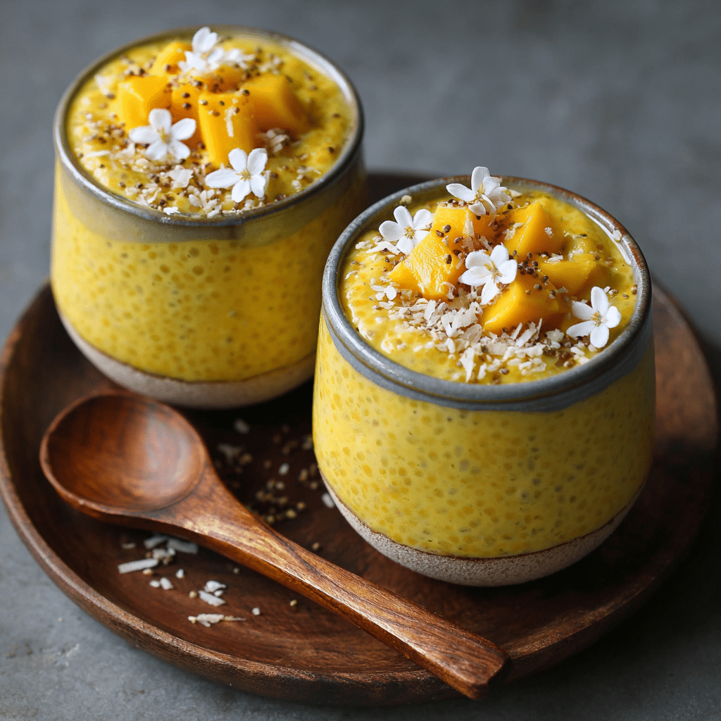 Coconut Mango Chia Pudding Recipe - Recipe Image