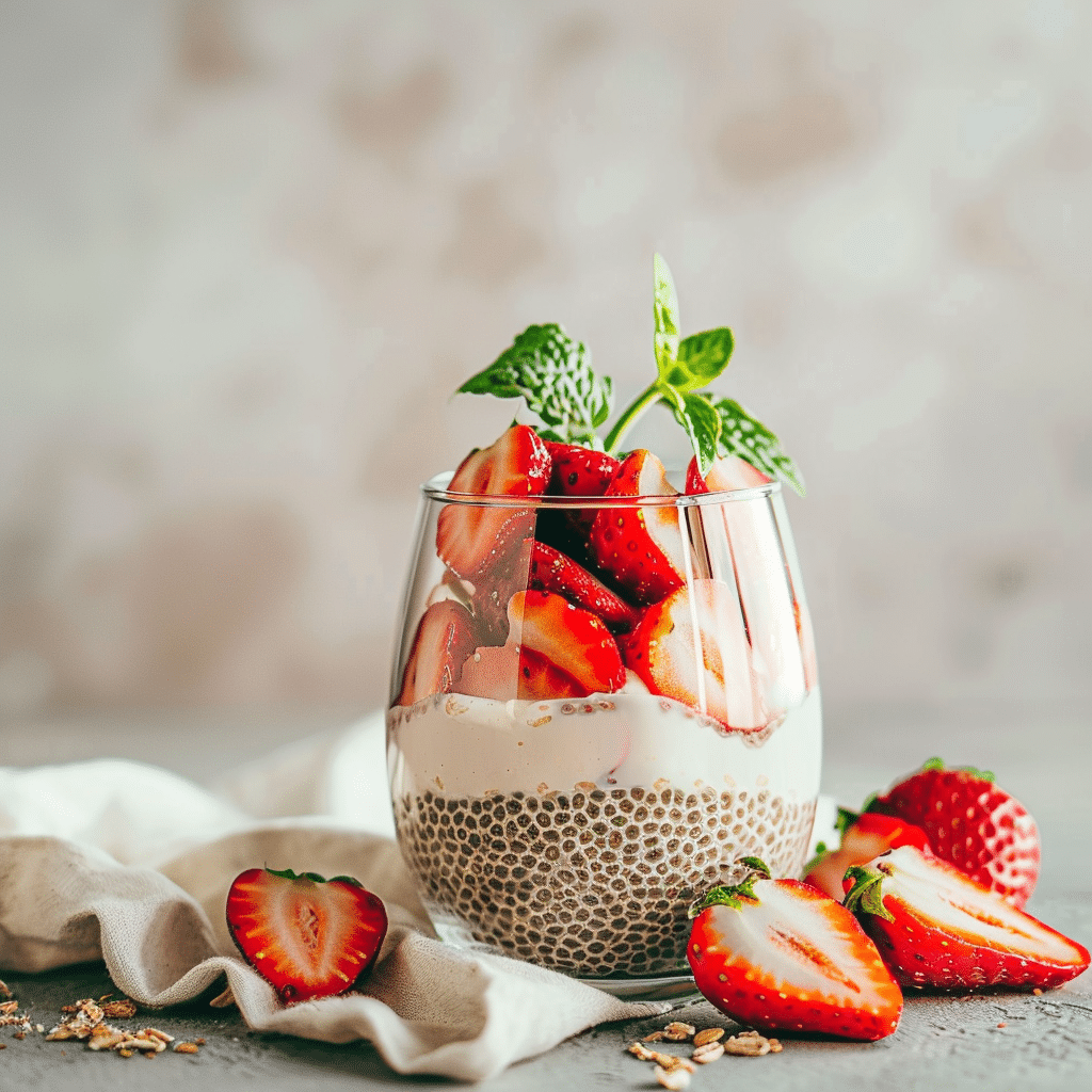Strawberry Vanilla Chia Pudding Recipe - Recipe Image