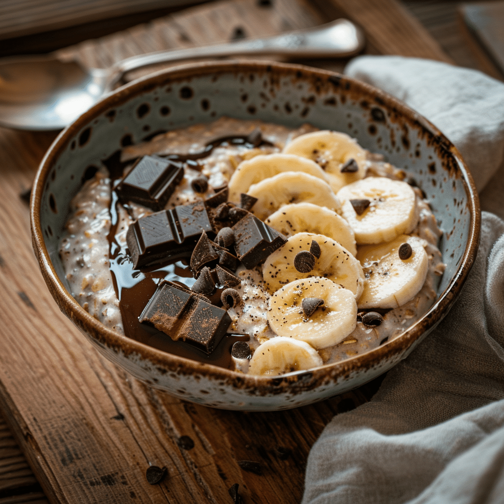 Chocolate Banana Oatmeal Comfort Bowl Recipe - Recipe Image
