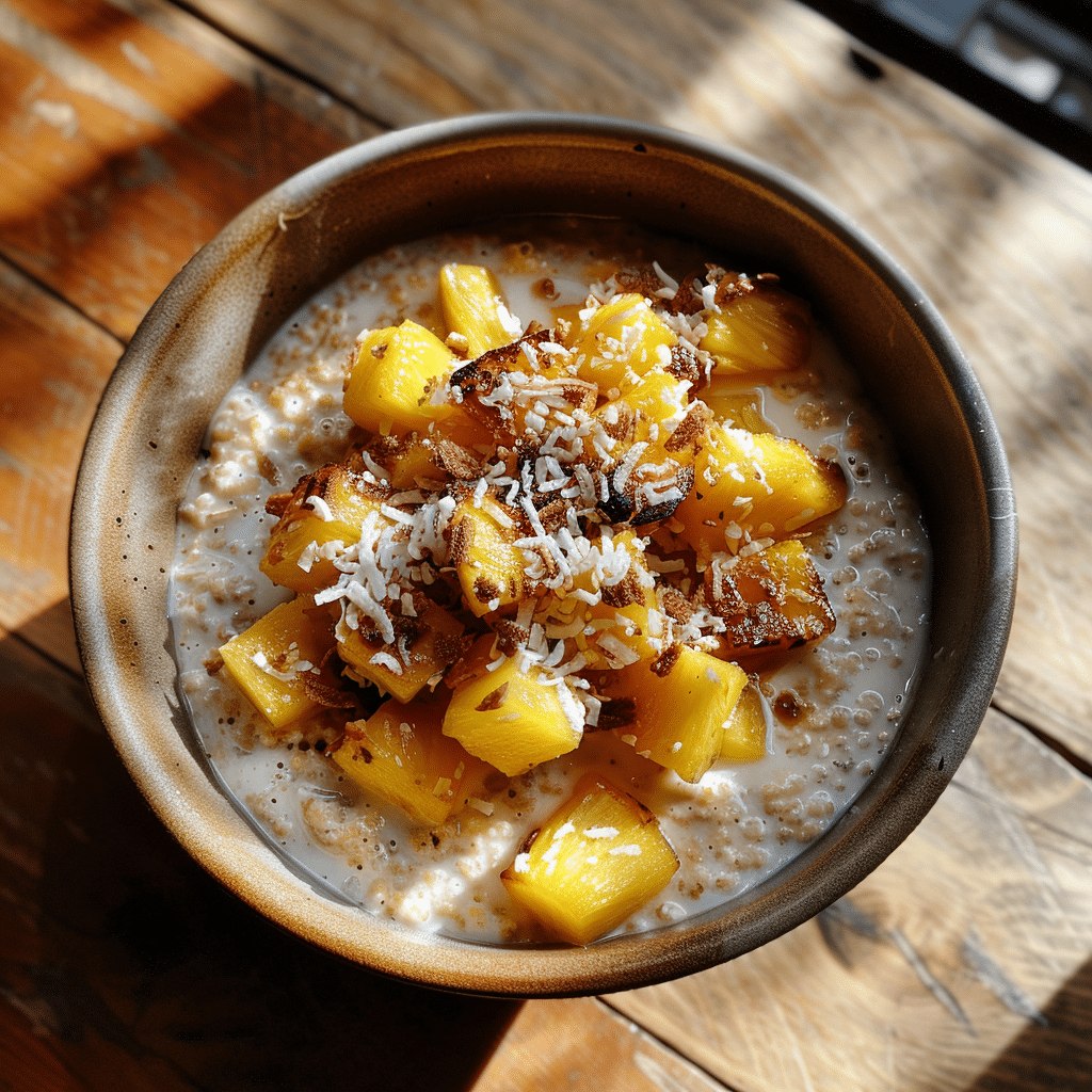 Tropical Pineapple Coconut Porridge Recipe - Recipe Image