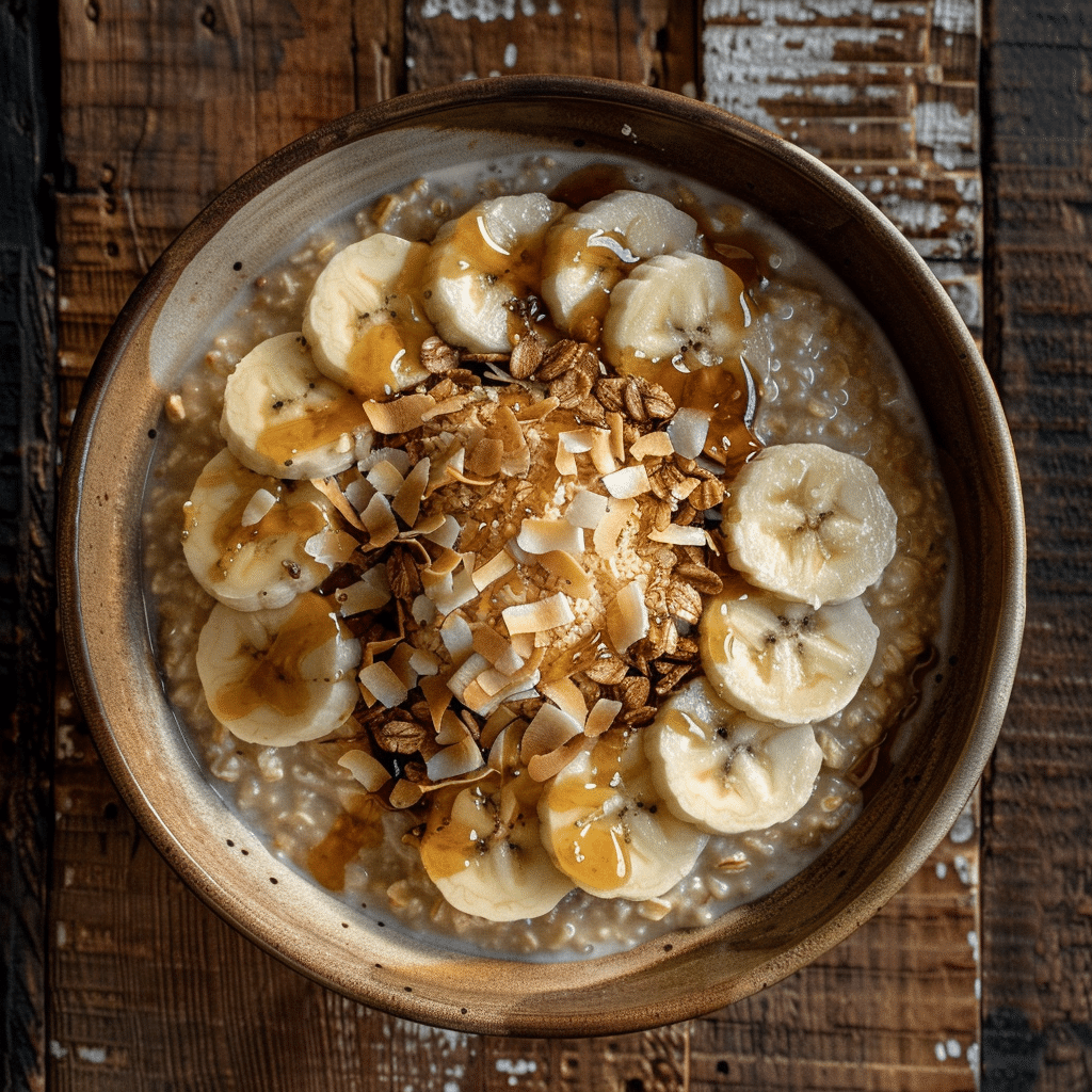 Banana Maple Coconut Oat Bowl Recipe - Recipe Image