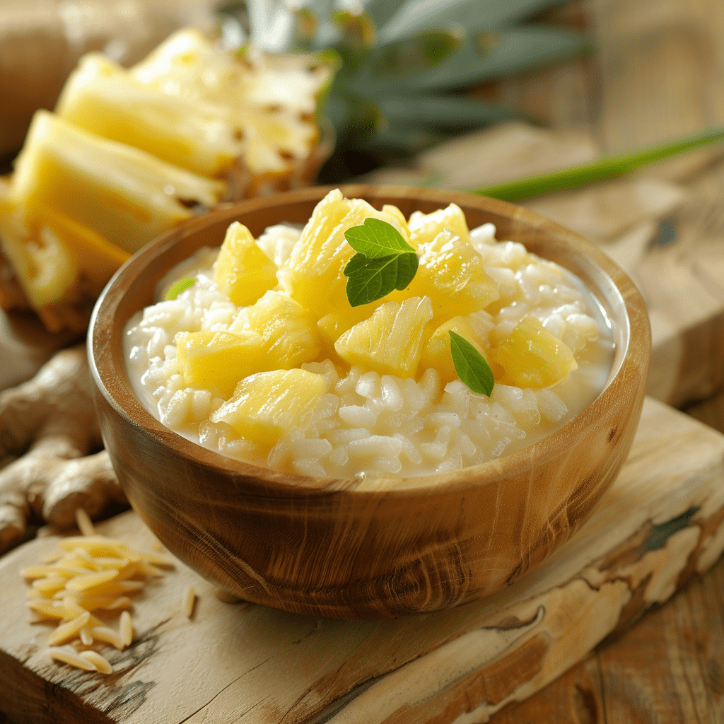 Pineapple Ginger Rice Cream Bowl Recipe - Recipe Image
