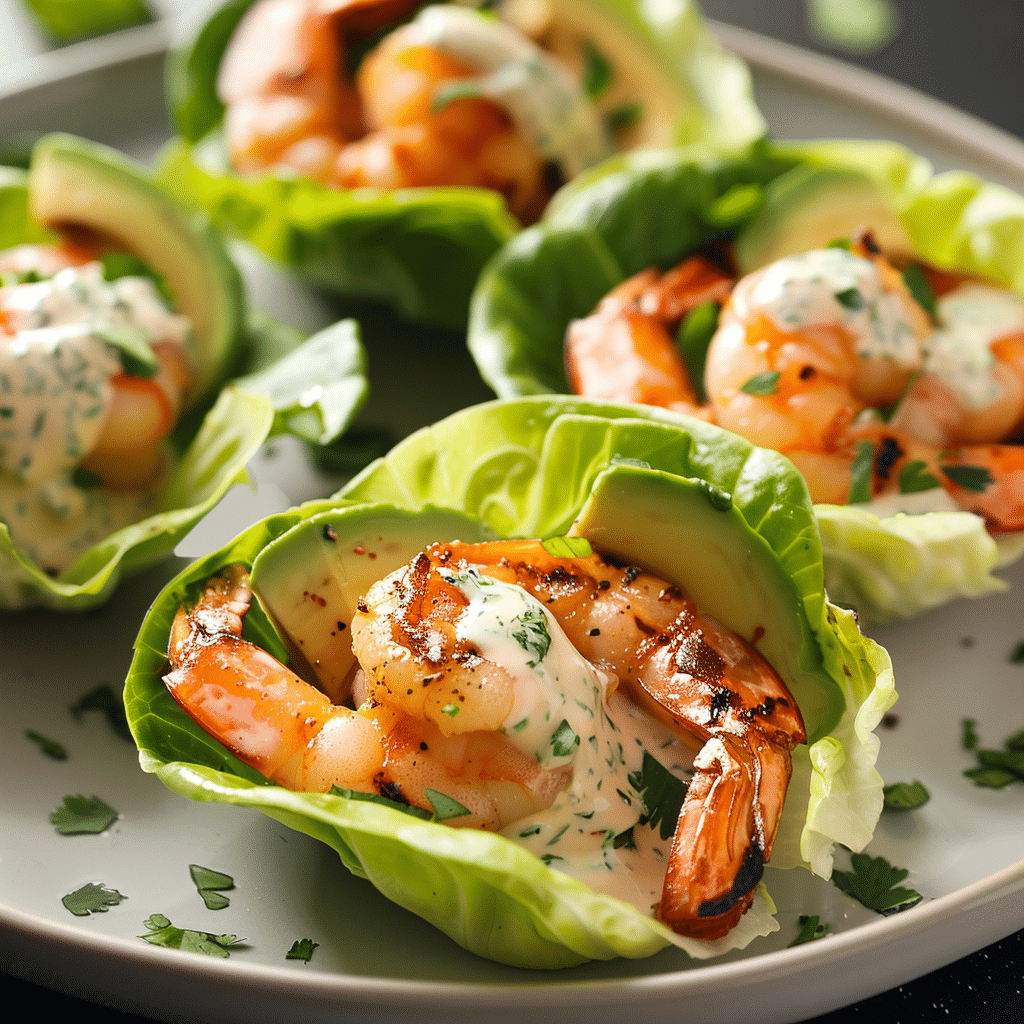 Shrimp Avocado Lettuce Cups Recipe - Recipe Image