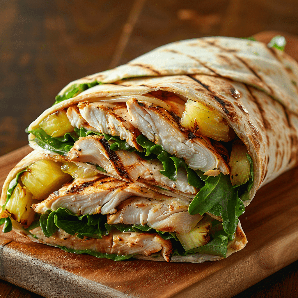 Grilled Chicken Pineapple Wraps Recipe - Recipe Image