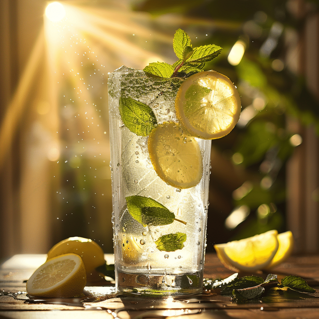 Lemon Mint Sparkling Drink Recipe - Recipe Image