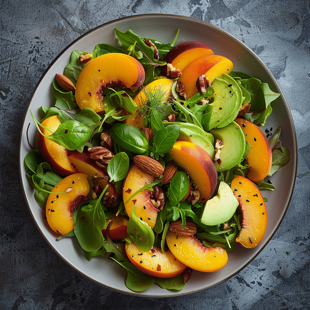 Peach Avocado Summer Salad Recipe - Recipe Image