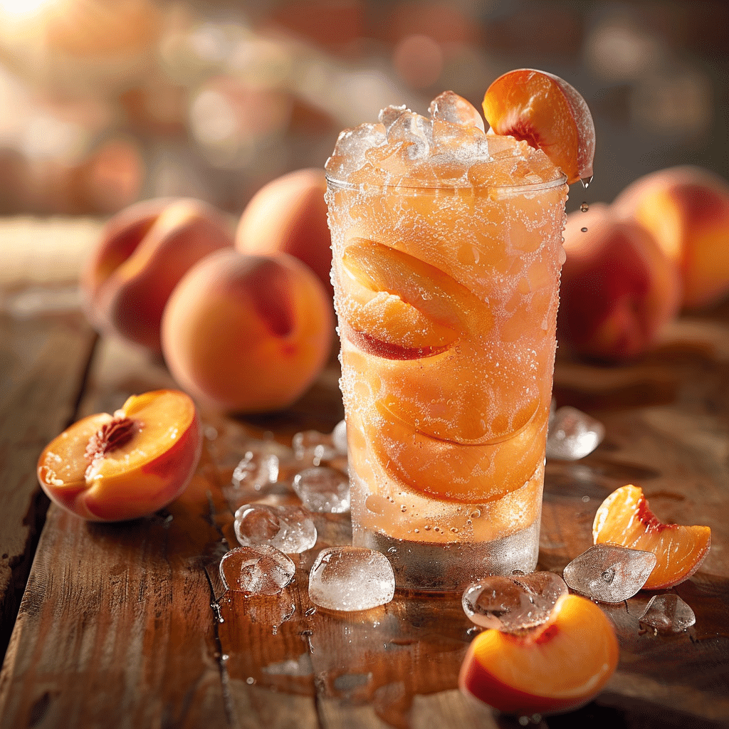 Peach Iced Smoothie Cooler Recipe - Recipe Image