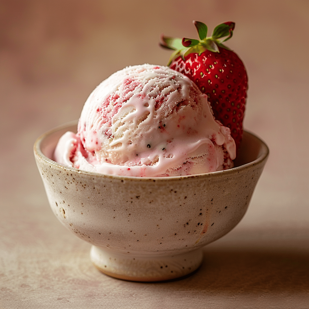 Strawberry Vanilla Swirl Ice Cream Recipe - Recipe Image