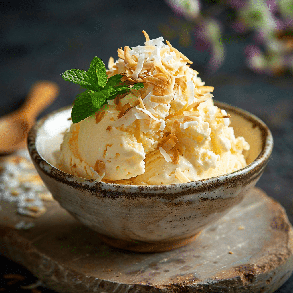 Creamy Mango Coconut Ice Cream Recipe - Recipe Image