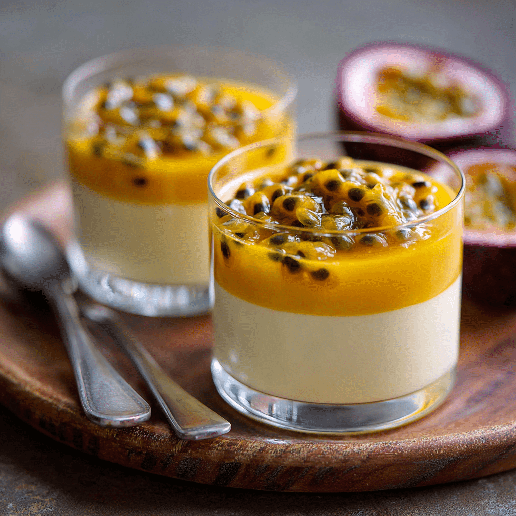 White Chocolate Mousse with Passionfruit Core Recipe - Recipe Image