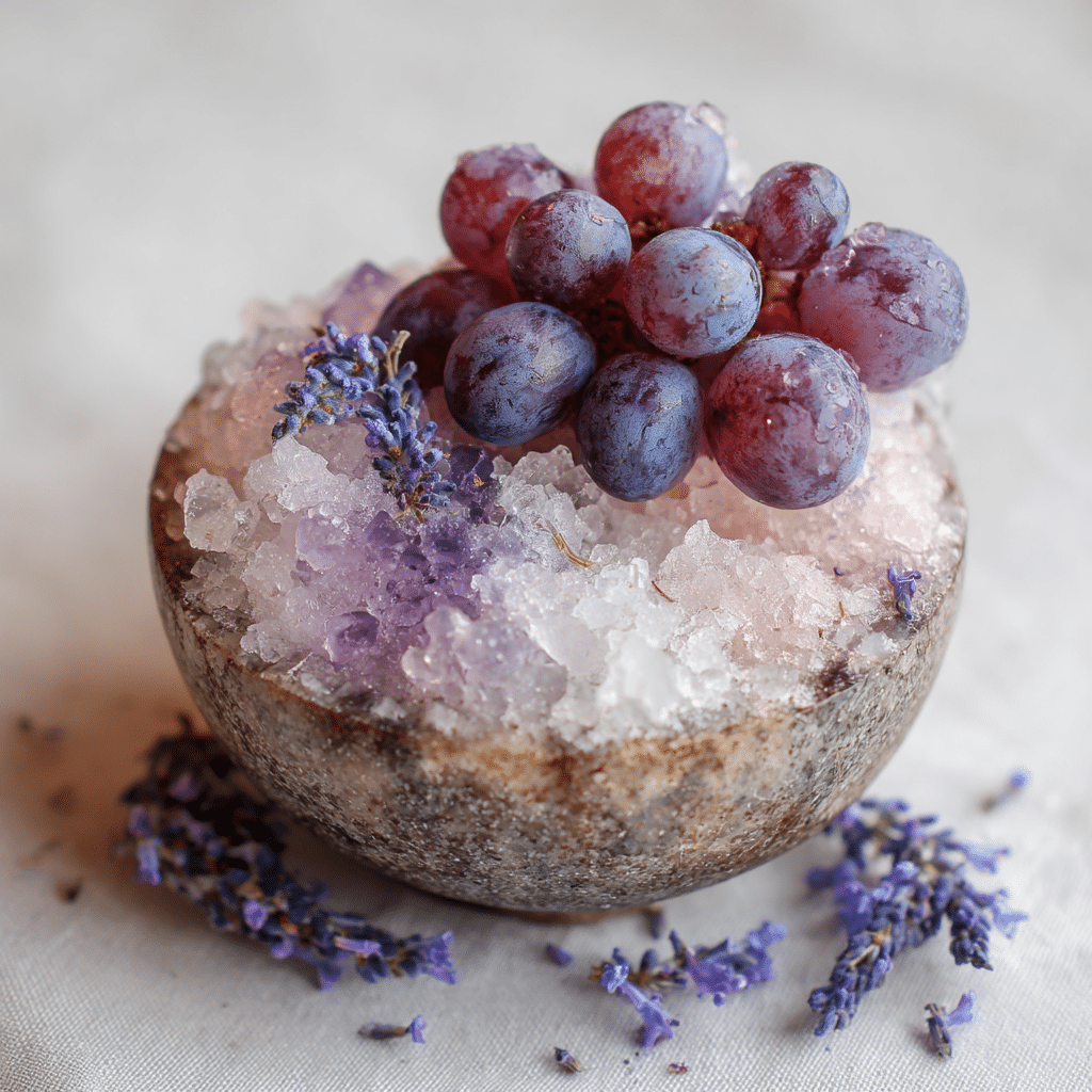 Frozen Grape & Lavender Crystal Bowl Recipe - Recipe Image