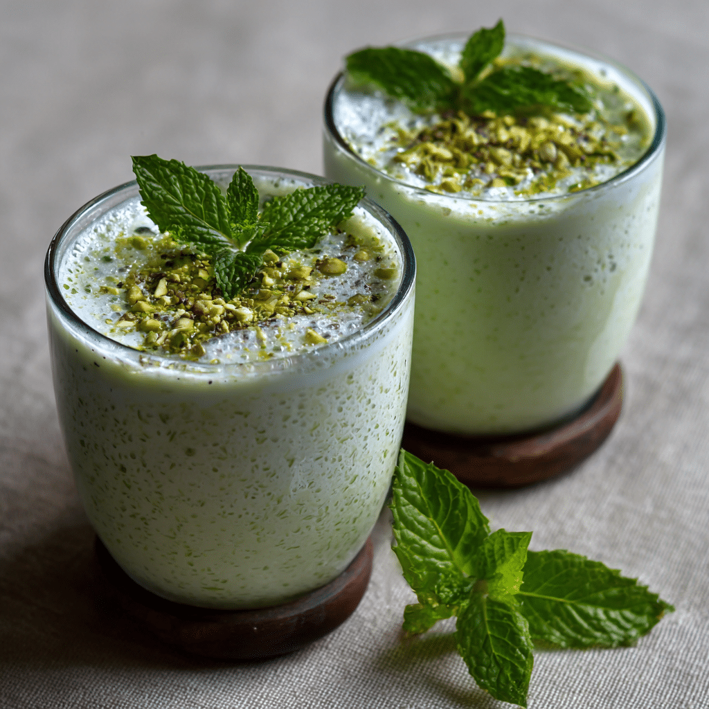 Cucumber Yogurt Mint Lassi (Salted) Recipe - Recipe Image