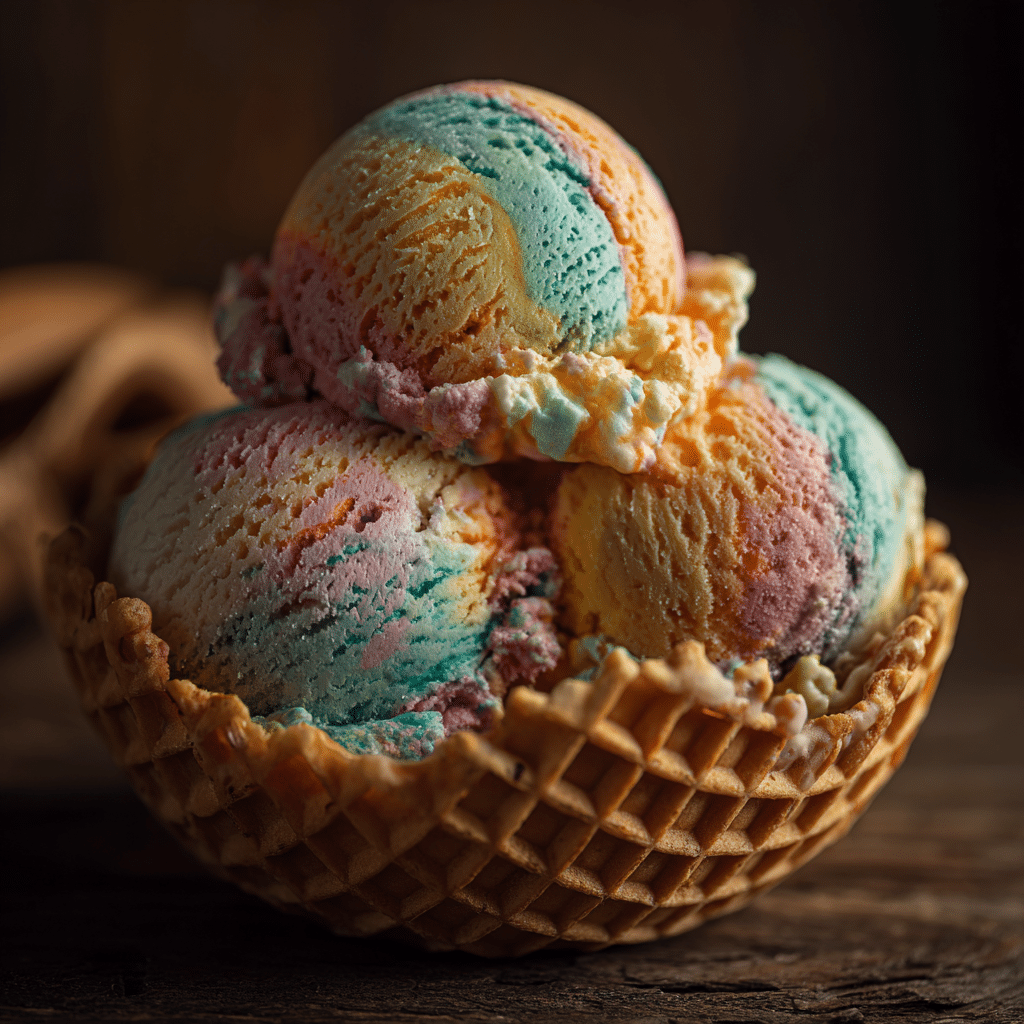 Rainbow Ice Cream Recipe - Recipe Image