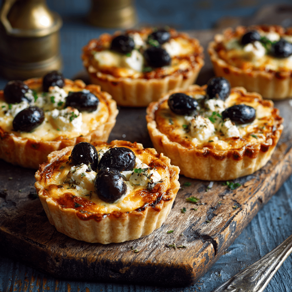 Cheese and Olive Tartlets Recipe - Recipe Image