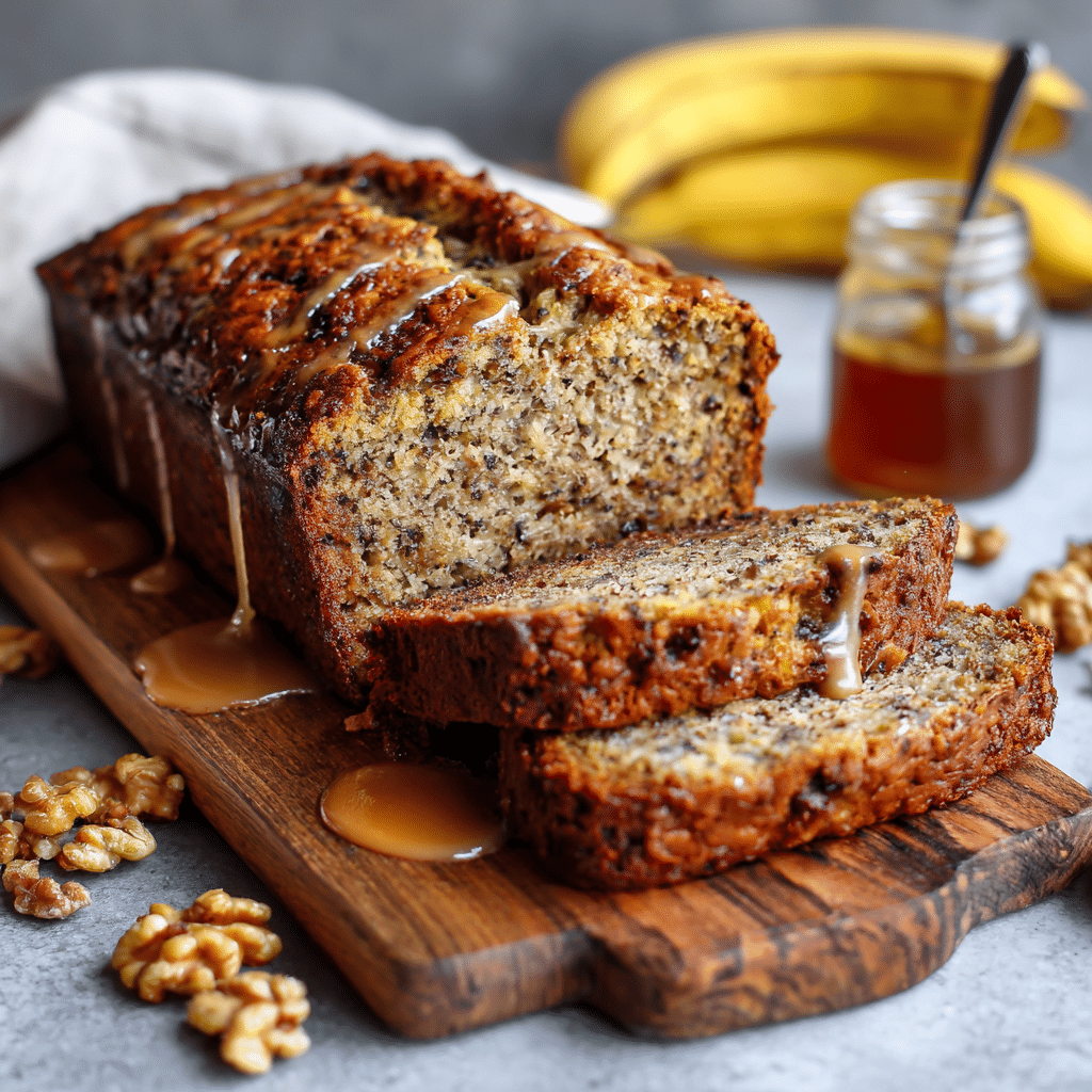 Vegan Banana Bread (Healthy + Easy) Recipe - Recipe Image
