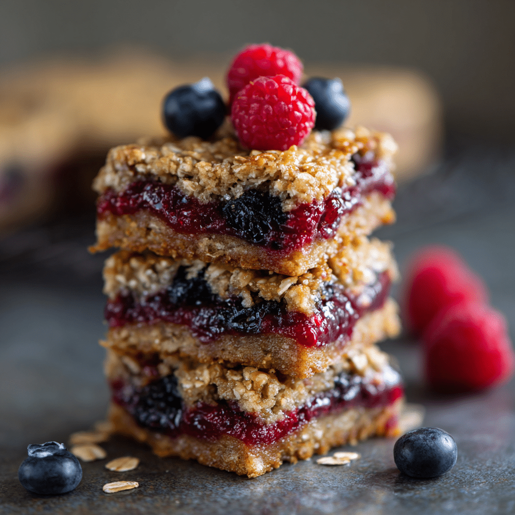 Healthy Berry Oatmeal Bars Recipe - Recipe Image