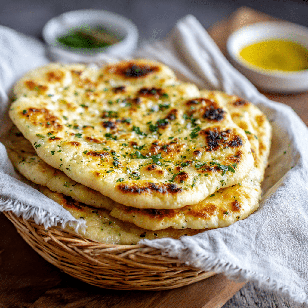 Garlic Keto Naan Bread Recipe - Recipe Image