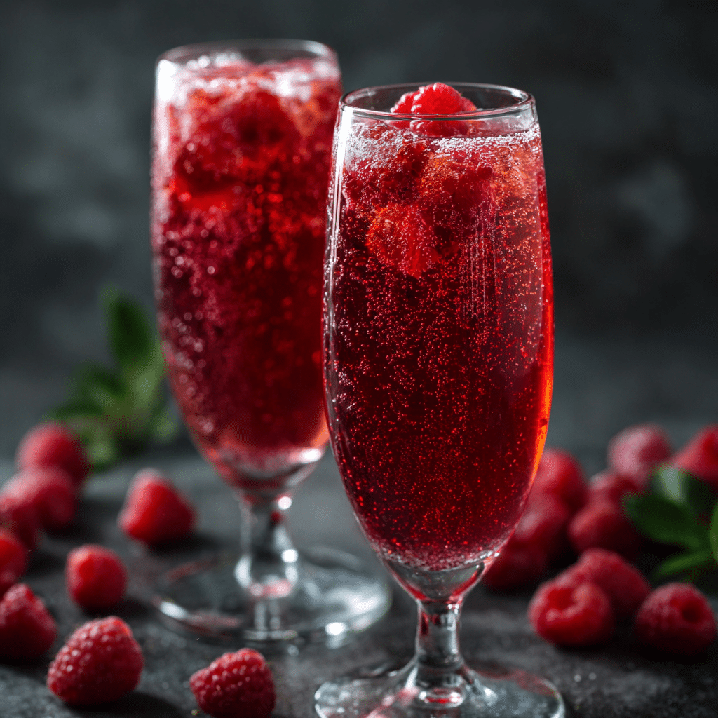 Raspberry Sparkling Drink Recipe - Recipe Image