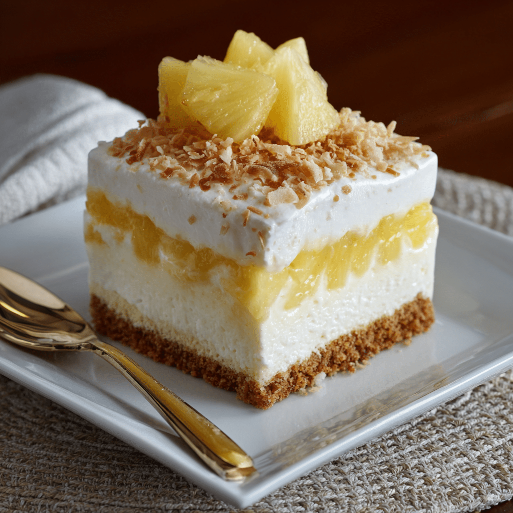Coconut Pineapple Icebox Delight Recipe - Recipe Image
