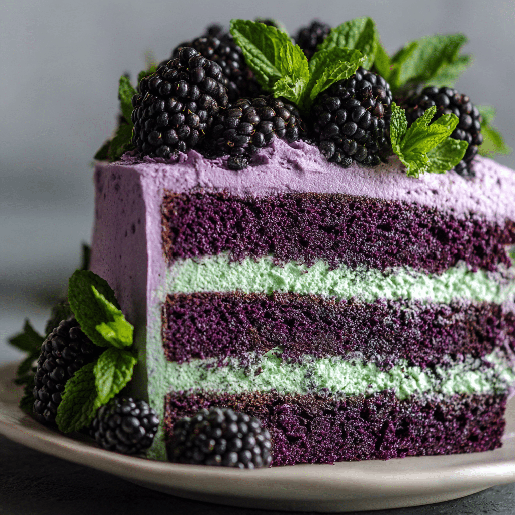 Blackberry Mint Garden Cake Recipe - Recipe Image