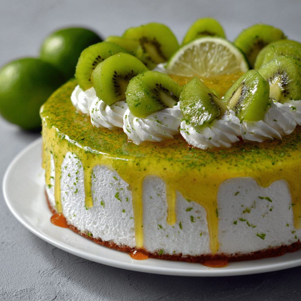 Kiwi Lime Splash Cake Recipe - Recipe Image