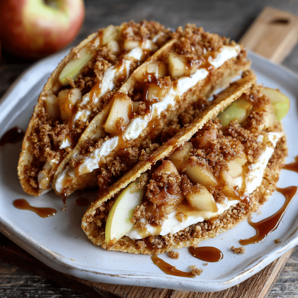 Cinnamon Apple Cheesecake Tacos Recipe - Recipe Image