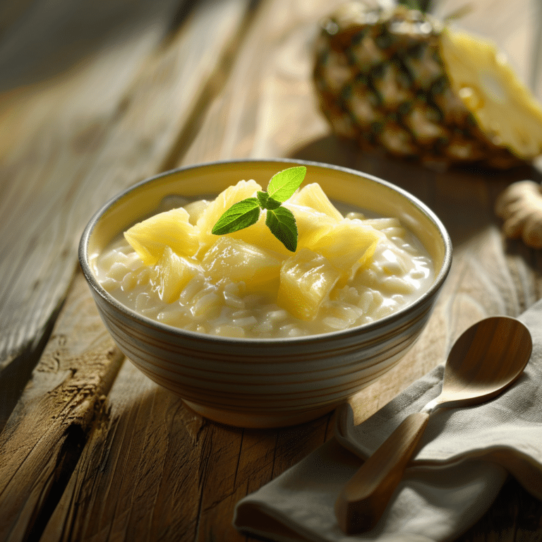 Pineapple Ginger Rice Cream Bowl Recipe
