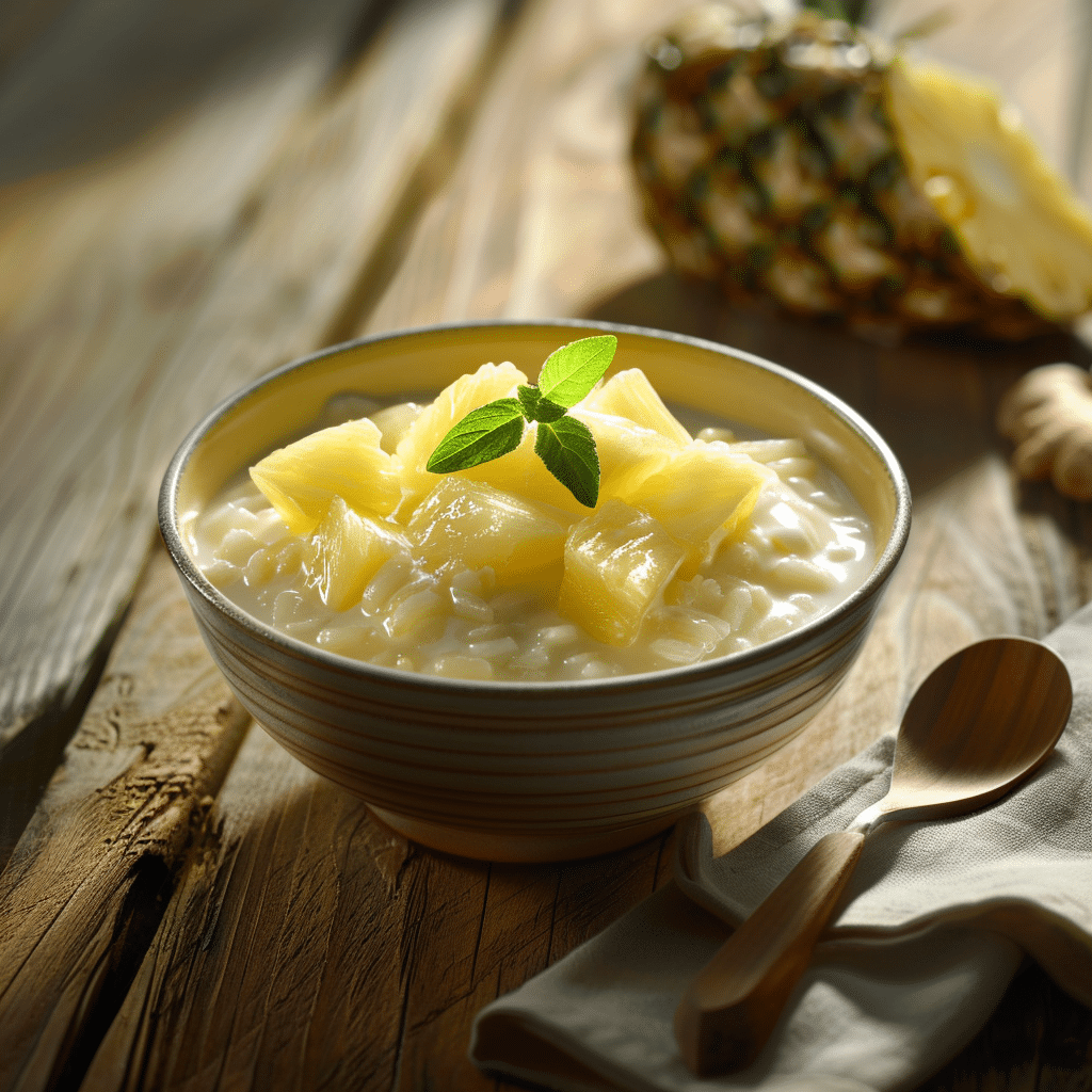 Pineapple Ginger Rice Cream Bowl Recipe
