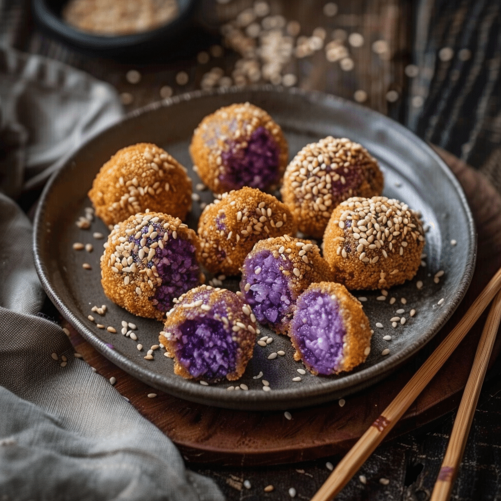 Filipino Ube Buchi: Sweet Fried Treats to Savor Together Recipe