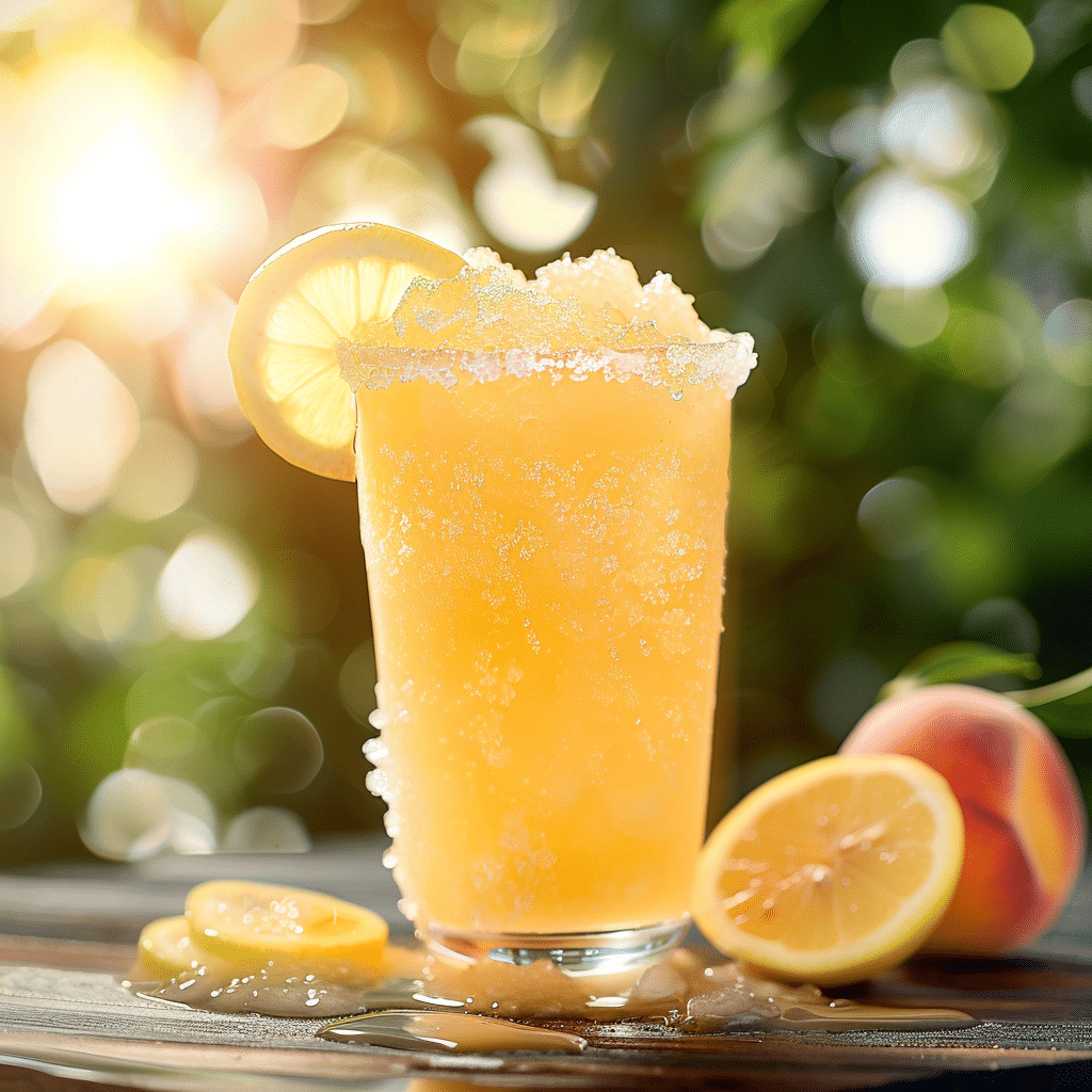 Frozen Peach Lemonade Slush Recipe